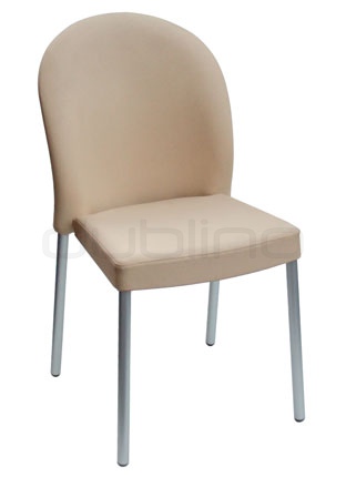 Aluminium framed chair with reindeer leather seat,  in different colors - G MAROSTICA