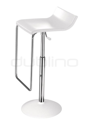 Chrome framed bar stool with plastic seat (Technopolymer) in different colors, telescopic - G MICRO