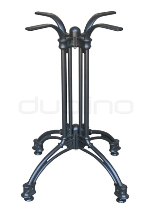 Aluminium framed table base, black, with 4 legs - R BASE ROMANCE 4