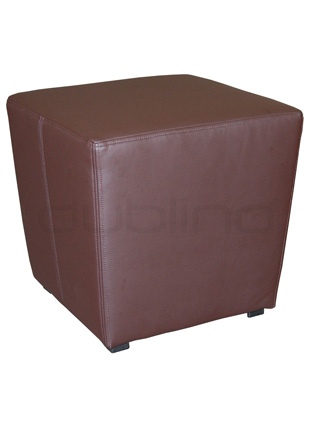 Beech wood framed pouffe with your optional choice of stain colors and artificial leather - Dublino System/60/01