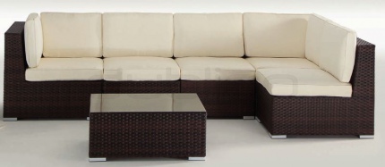 Aluminium framed, braided plastic lounge set - GR GIO