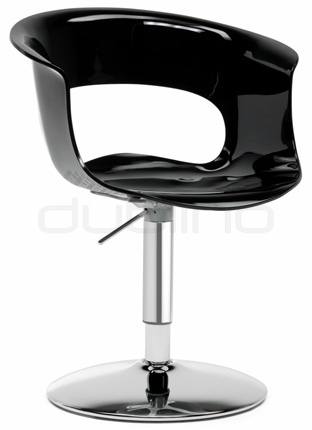 Plastic chair in different colors, with chrome legs. Min. order: 16 pcs - BC 2692 MISSB