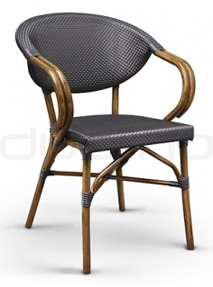 Aluminium framed chair, for outdoor use - DL VENUS BLACK