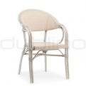 Patio & outdoor wicker, rattan dining chairs - DL CORSICA WHITE