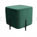 Upholstered dining chairs - DL RUBIK POUF DARK GREEN